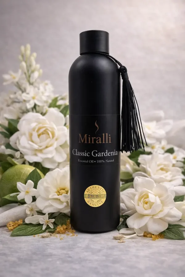 Miralli Classic Gardenia aroma diffúzor illat üvege, virágos lakásillatosító