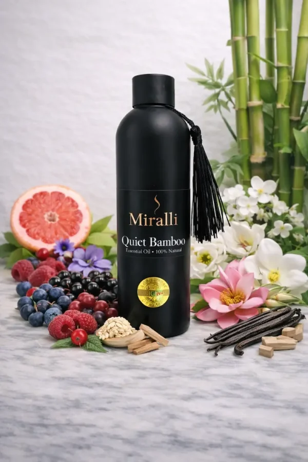 Miralli Quiet Bamboo aroma diffúzor illat üvege, nyugtató lakásillatosító