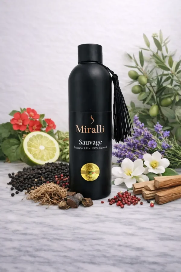 Miralli Sauvage aroma diffúzor illat üvege, férfias luxus lakásillatosító